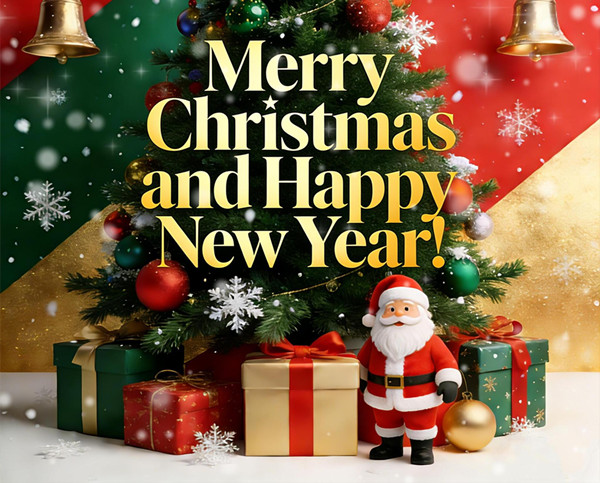 Ünnepi üdvözlet: Kellemes Karácsonyi Ünnepeket és Boldog Új Évet!